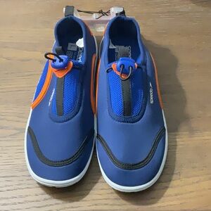 Speedo Blue and Orange Water Shoes Slip-On Design